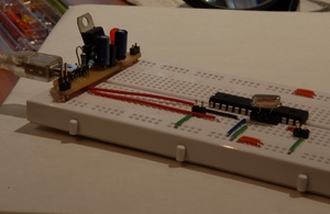 Prototype on breadboard