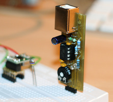 pluged into breadboard